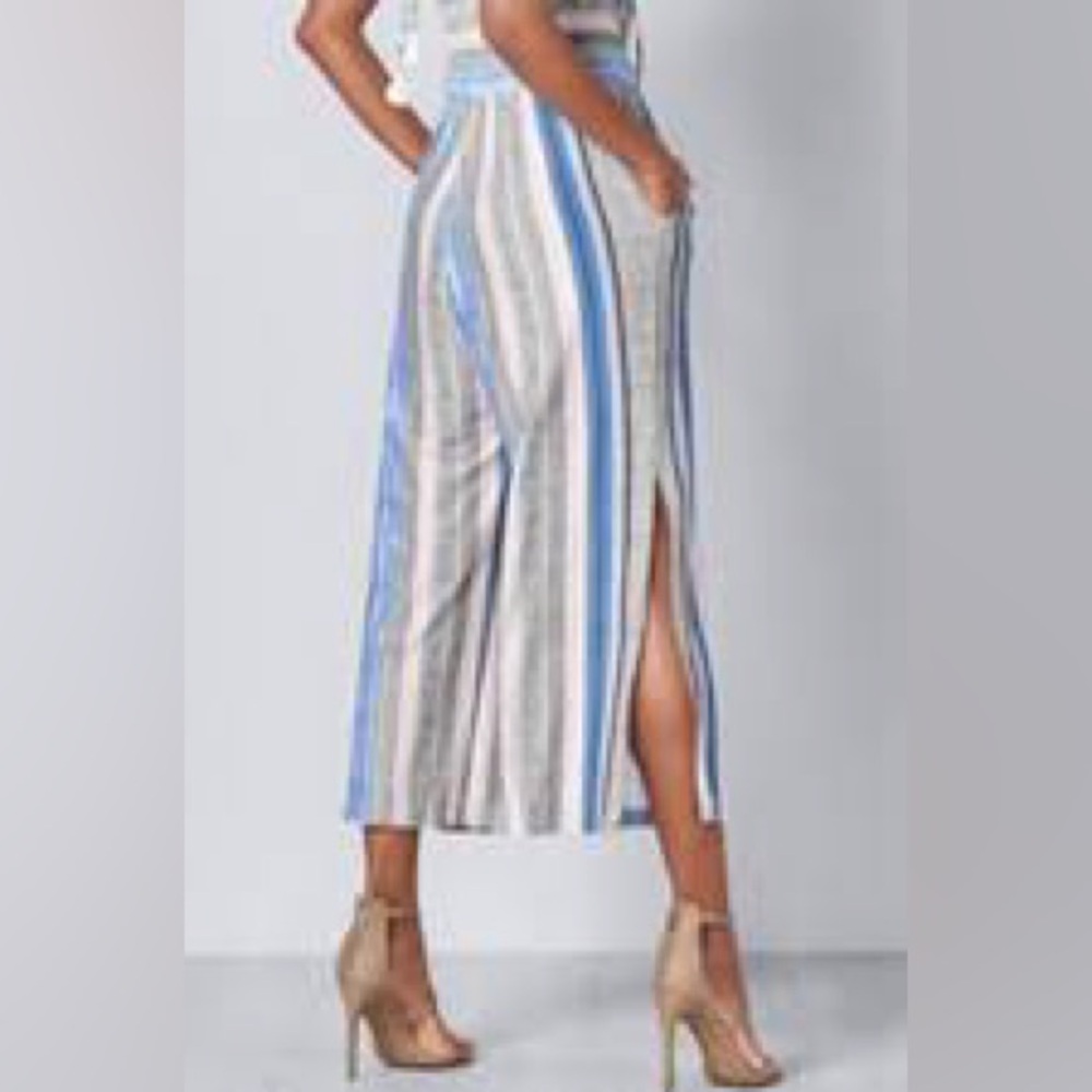Venus Multicolor Striped Capris Length Jumpsuit - image 8